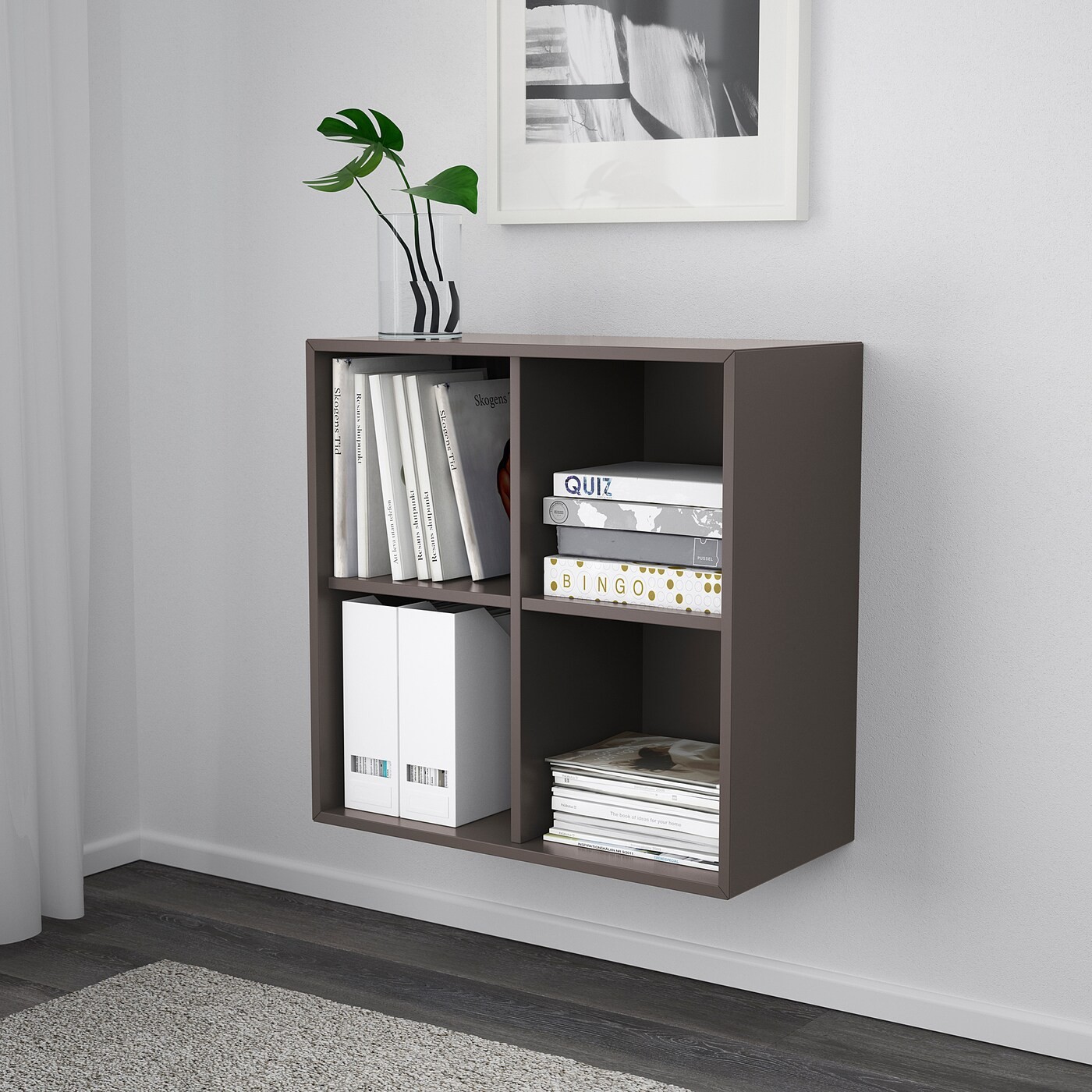 EKET Wall-mounted shelving unit w 4 comp