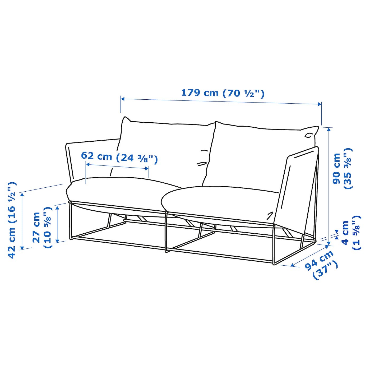 HAVSTEN 2-seat sofa, in/outdoor