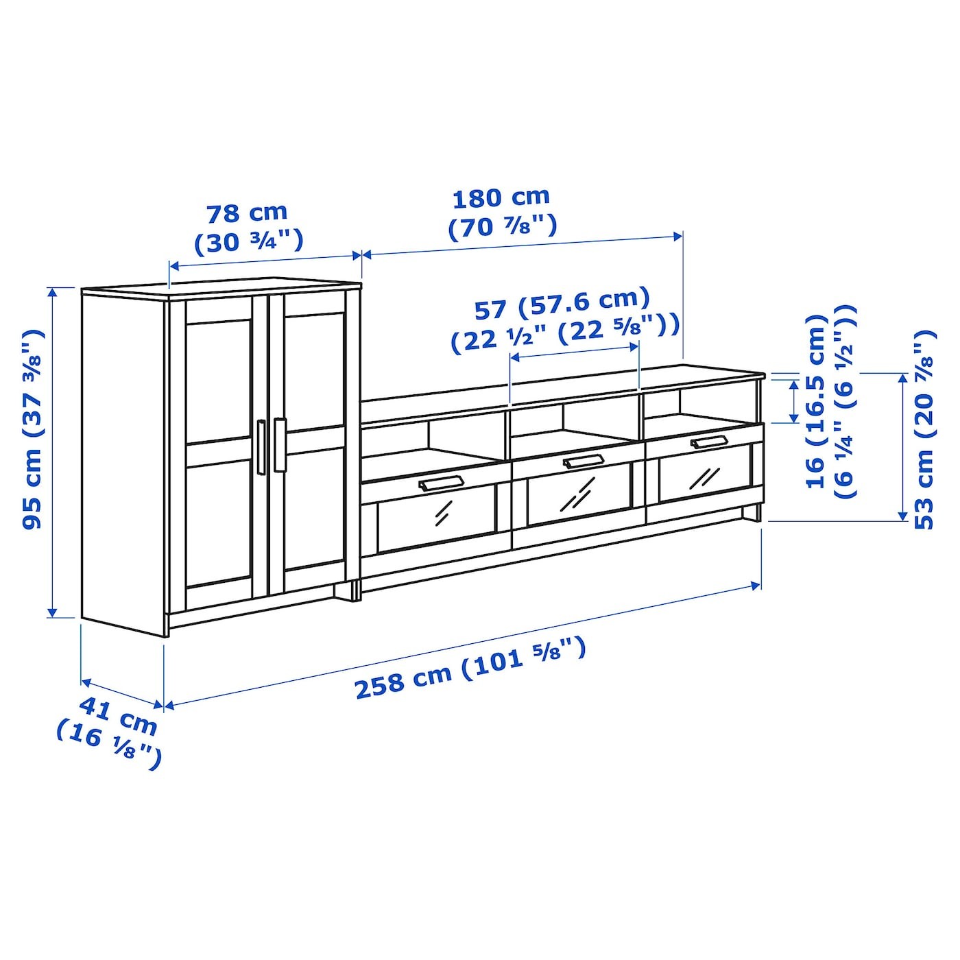 BRIMNES TV storage combination