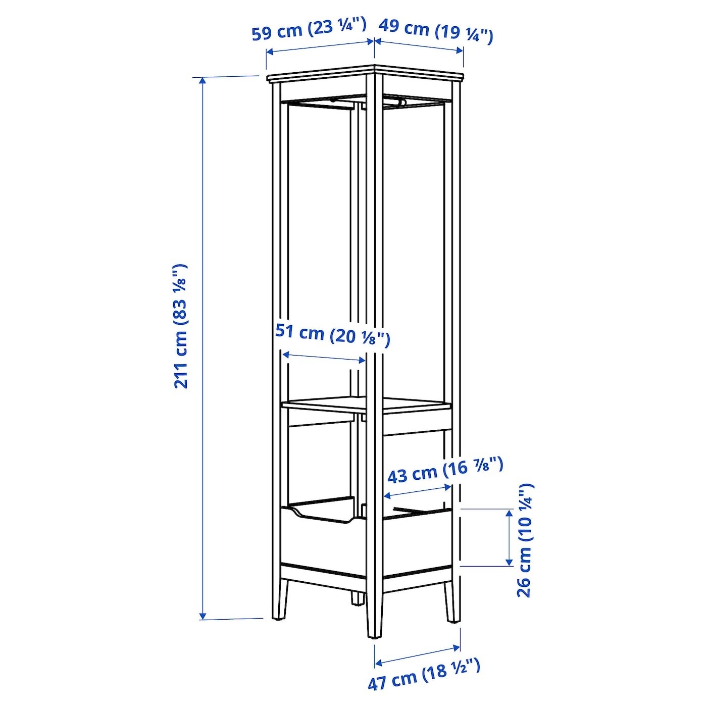 IDANÄS Open wardrobe