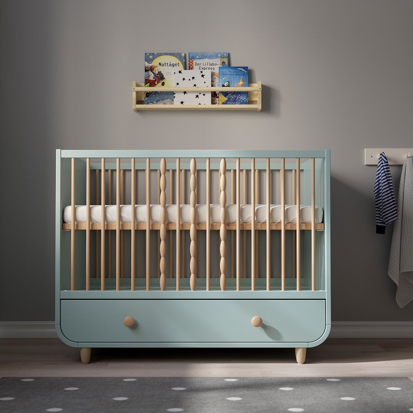 MYLLRA Cot with drawer