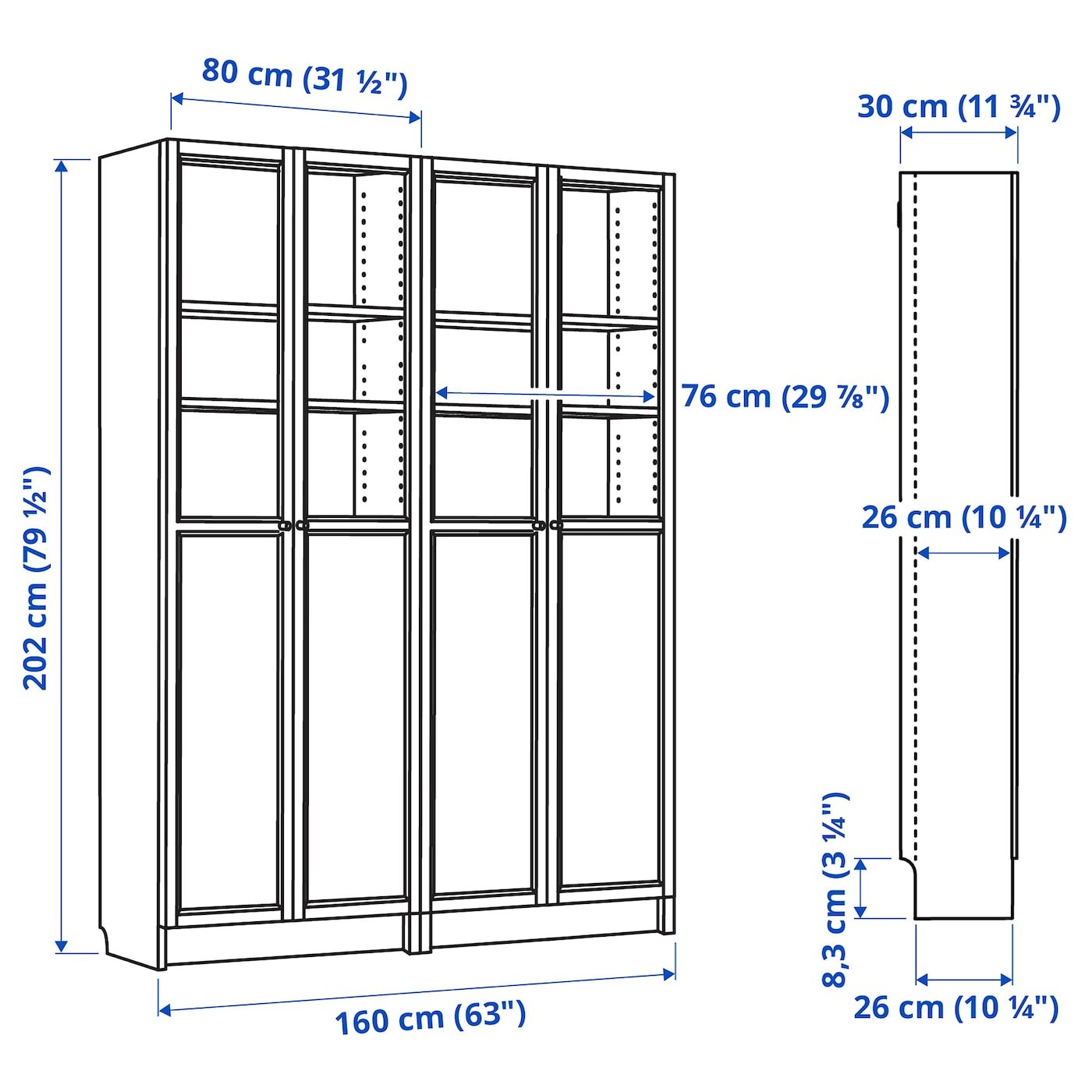 BILLY / OXBERG Bookcase