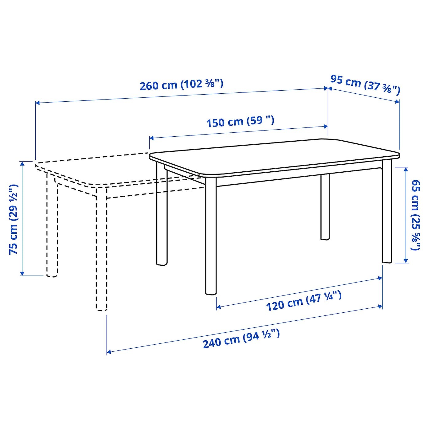 STRANDTORP Extendable table