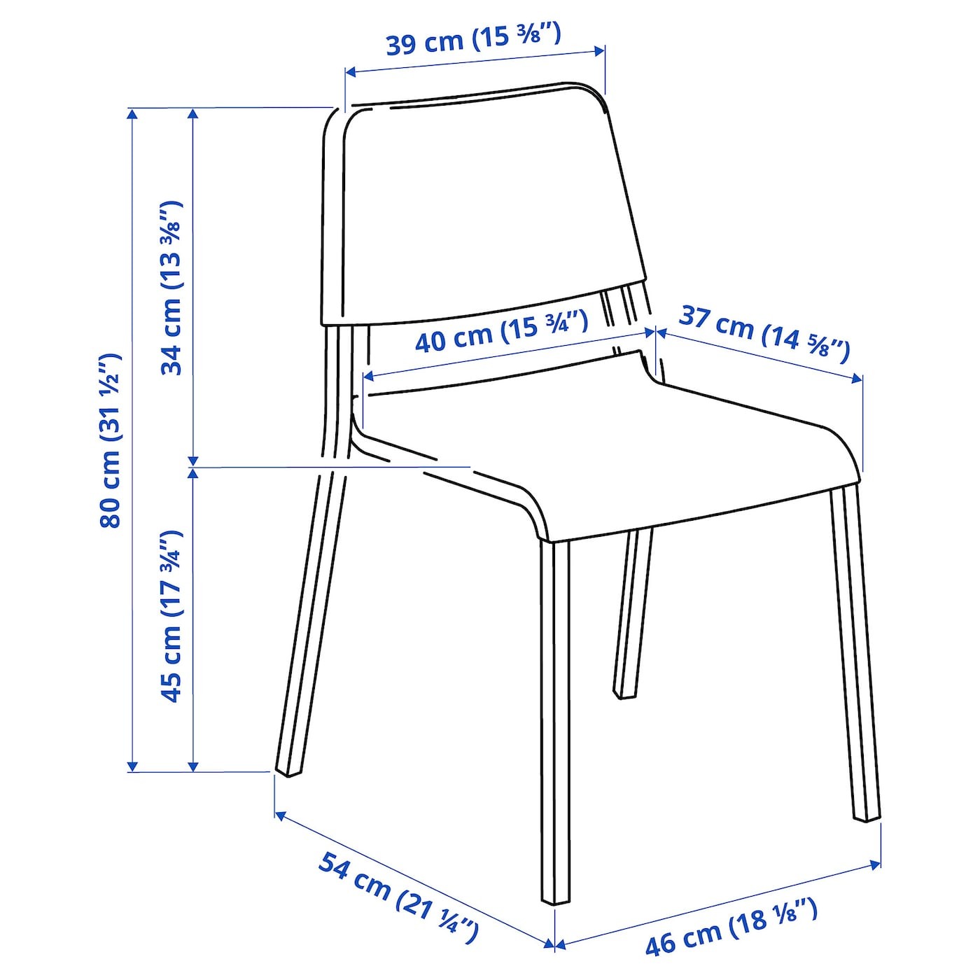 VANGSTA / TEODORES Table and 6 chairs