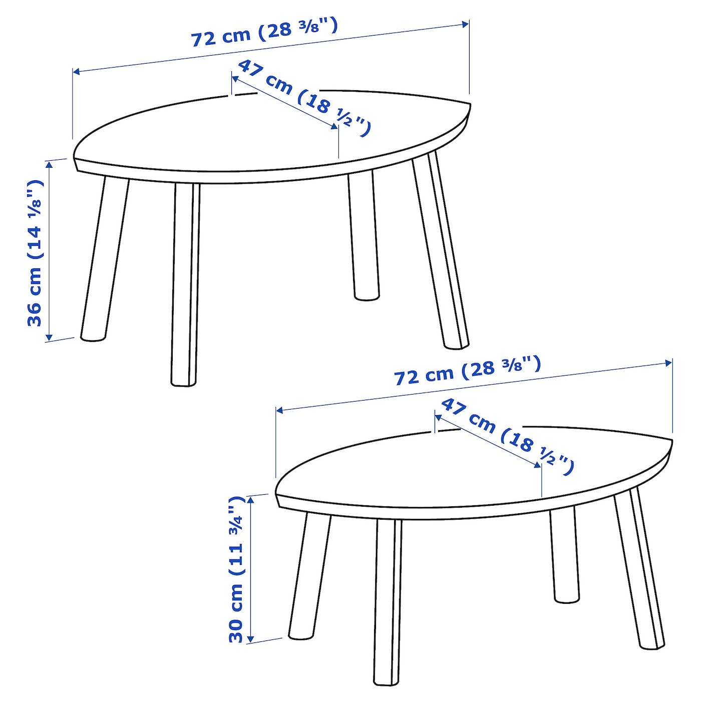 STOCKHOLM Nest of tables, set of 2