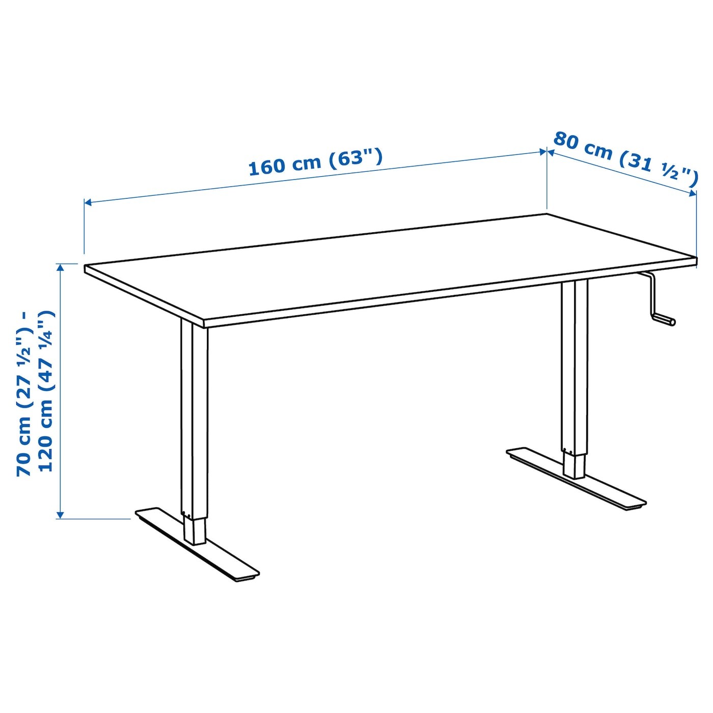 SKARSTA Desk sit/stand