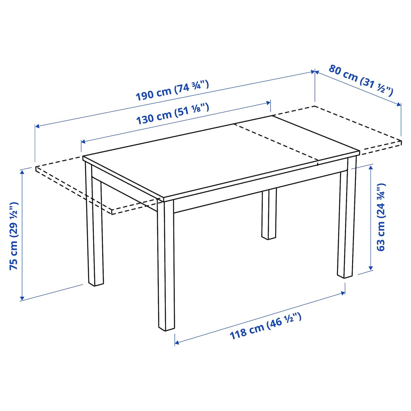 LANEBERG / STEFAN Table and 4 chairs