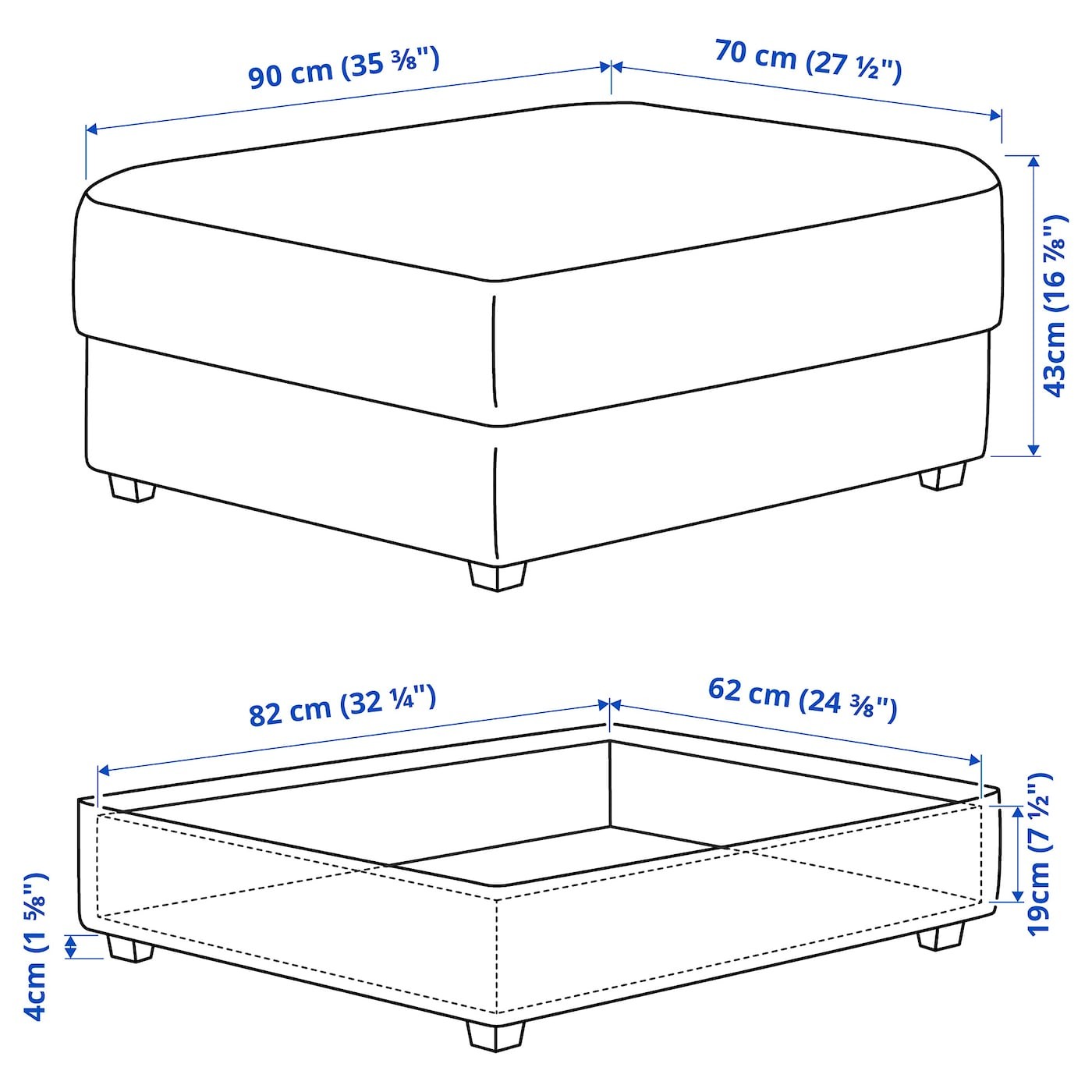 KIVIK Footstool