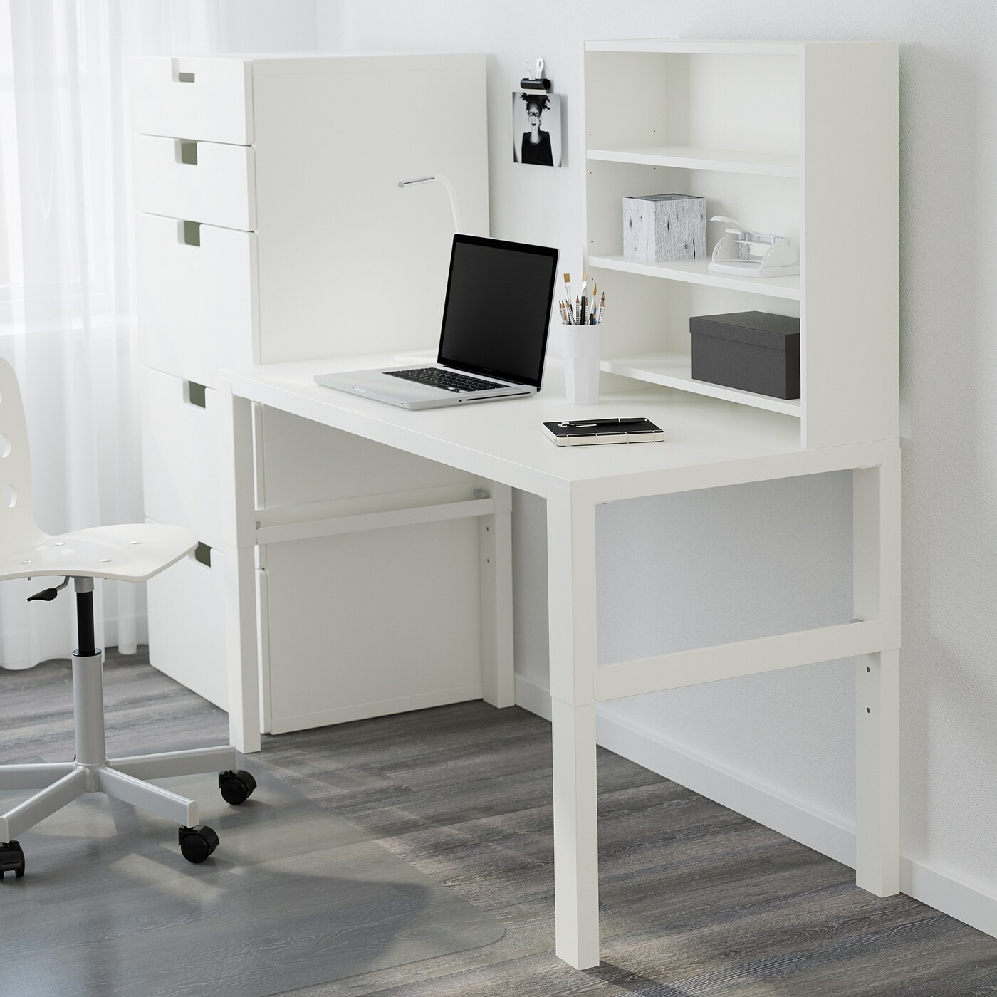 PÅHL Desk with shelf unit