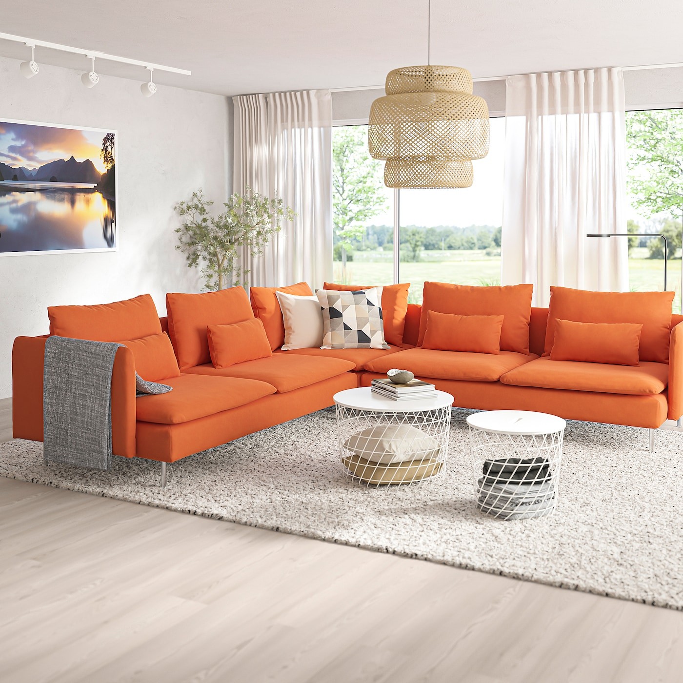 SÖDERHAMN Corner sofa, 6-seat