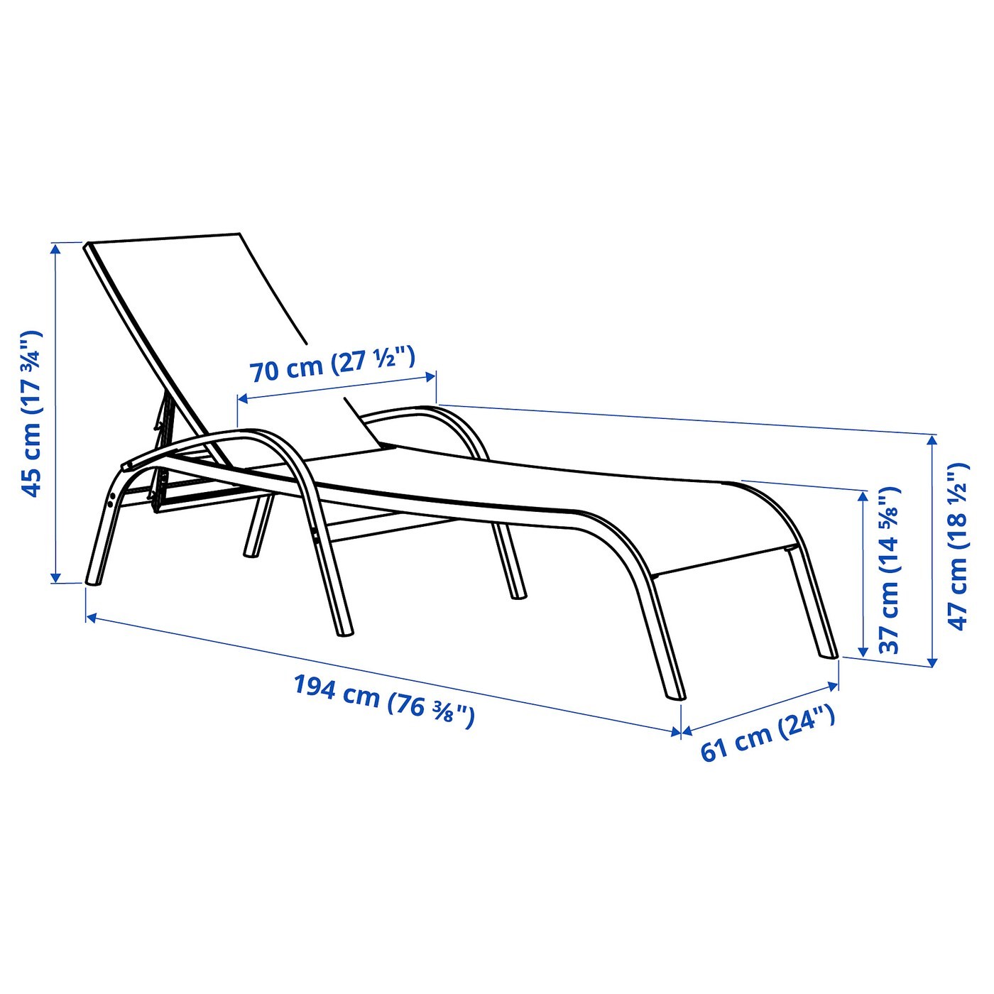 TORHOLMEN Sun lounger