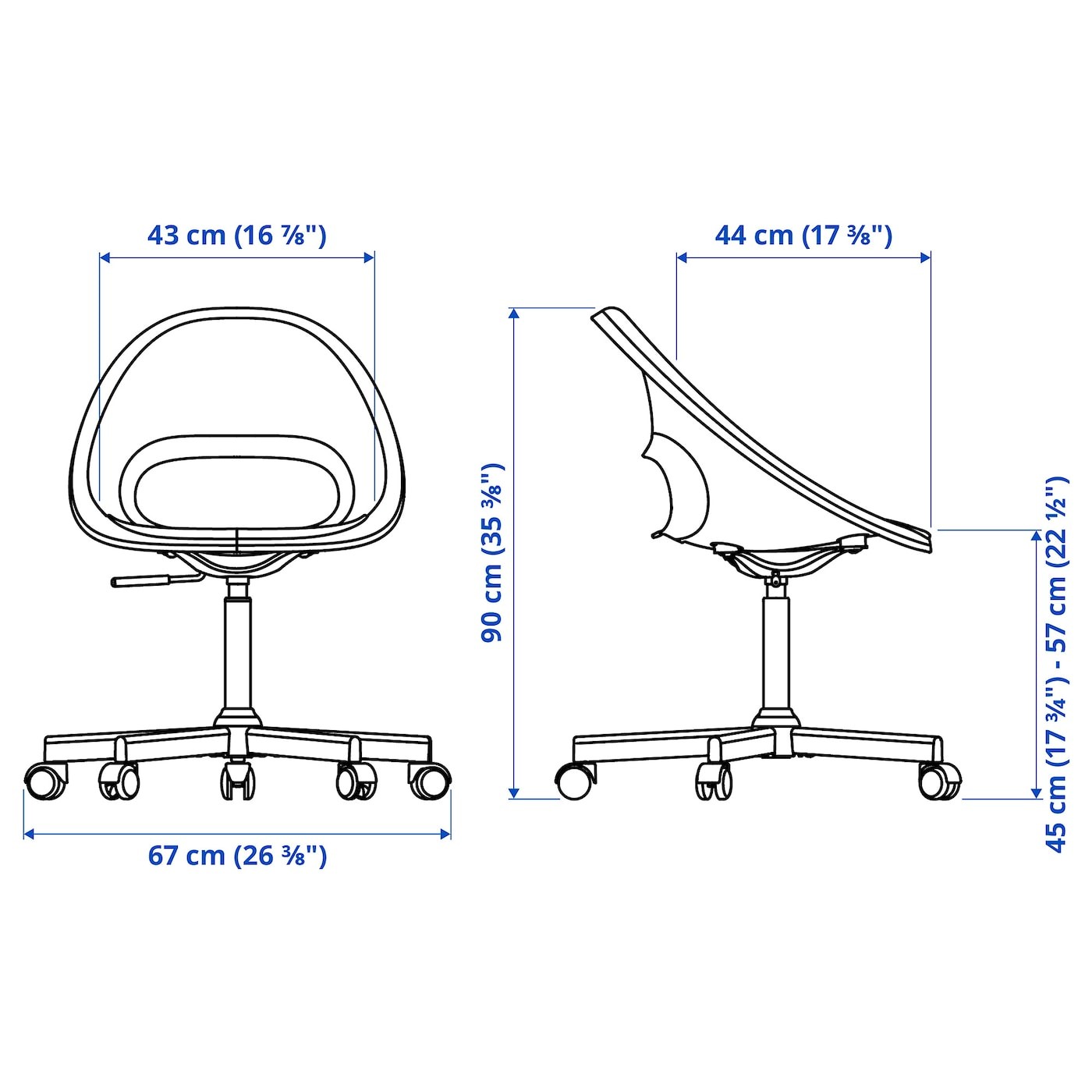 ELDBERGET / MALSKÄR Swivel chair with pad