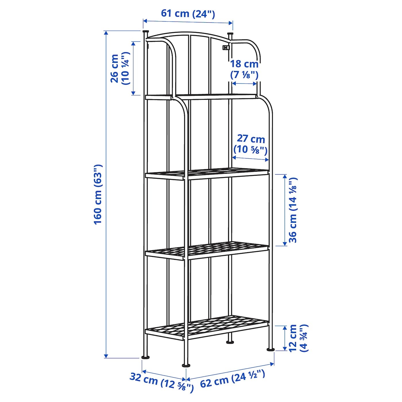 LÄCKÖ Shelving unit, outdoor