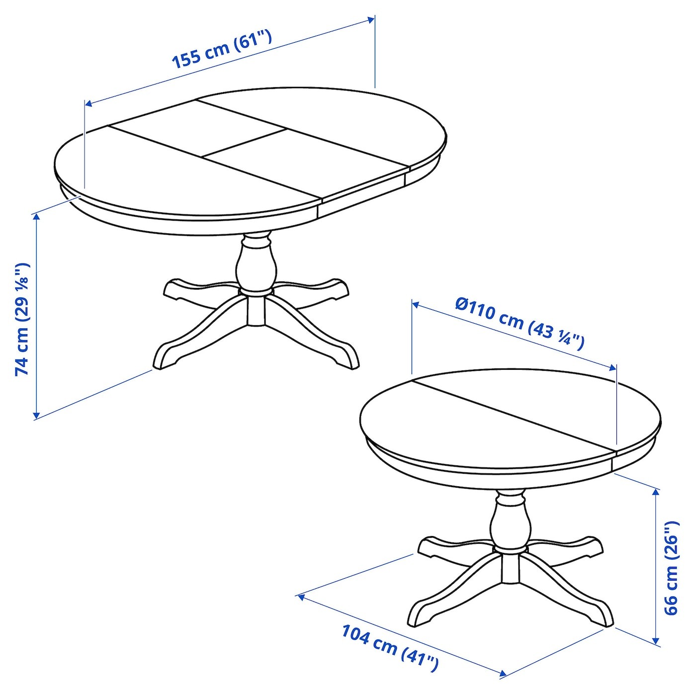 INGATORP Extendable table