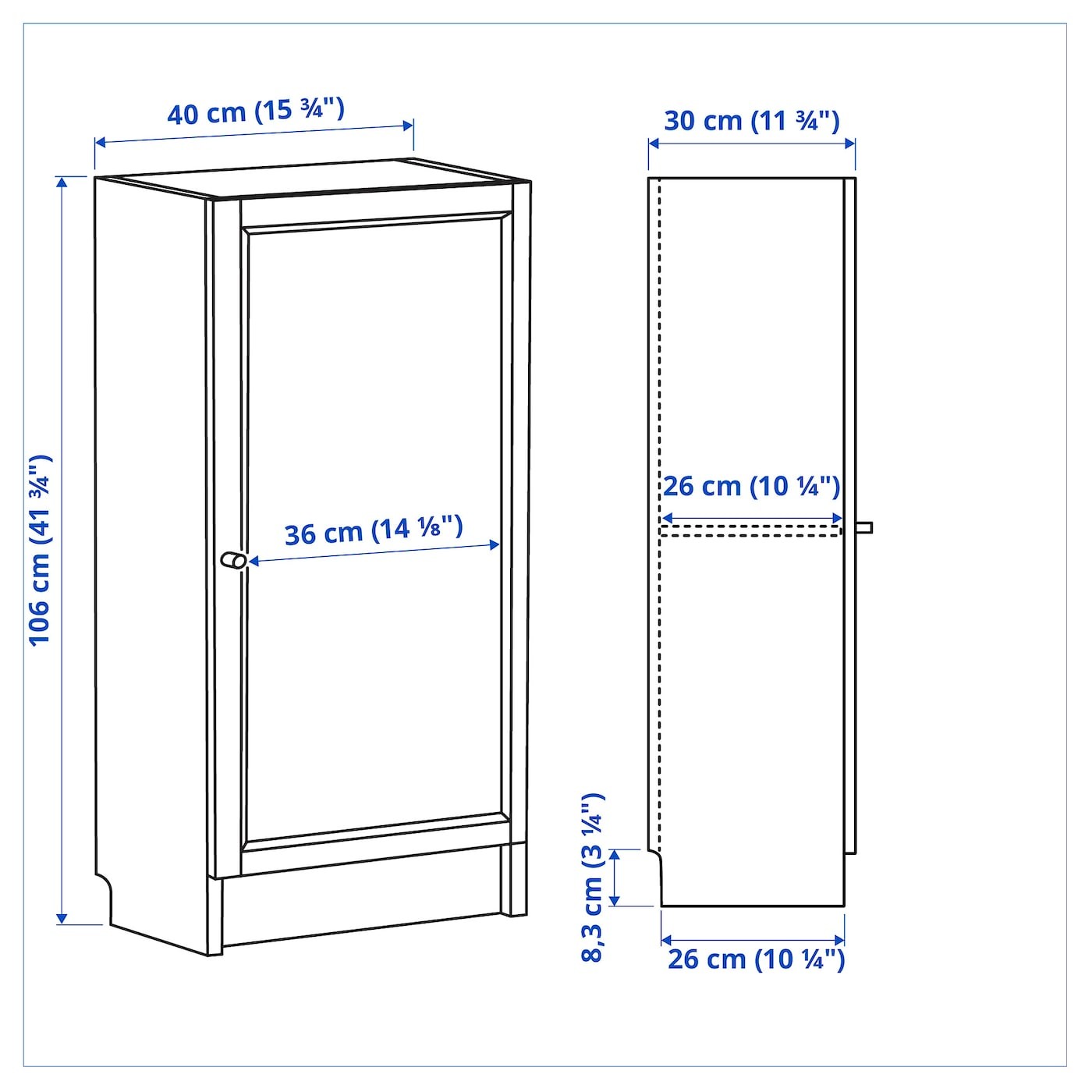 BILLY / OXBERG Bookcase with door