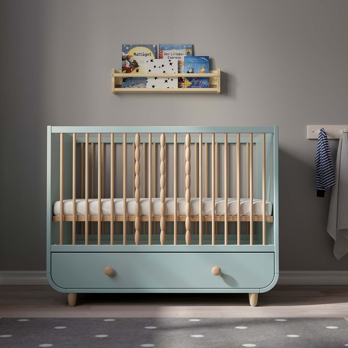 MYLLRA Cot with drawer