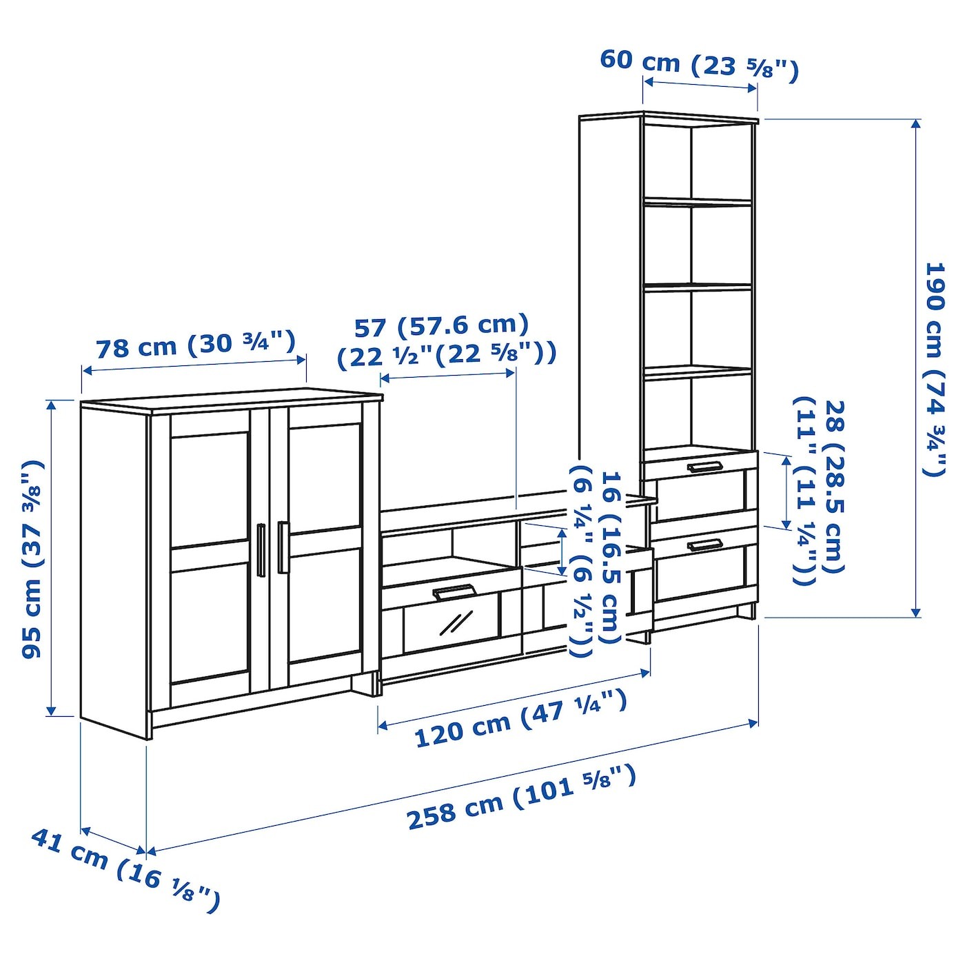 BRIMNES TV storage combination