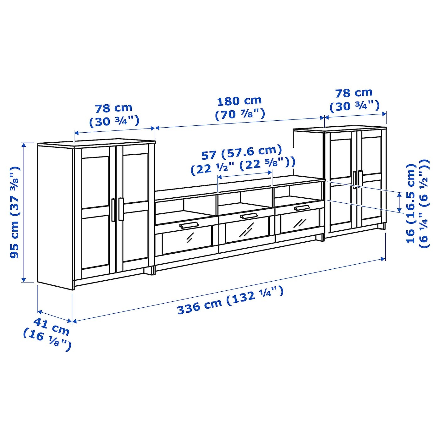 BRIMNES TV storage combination