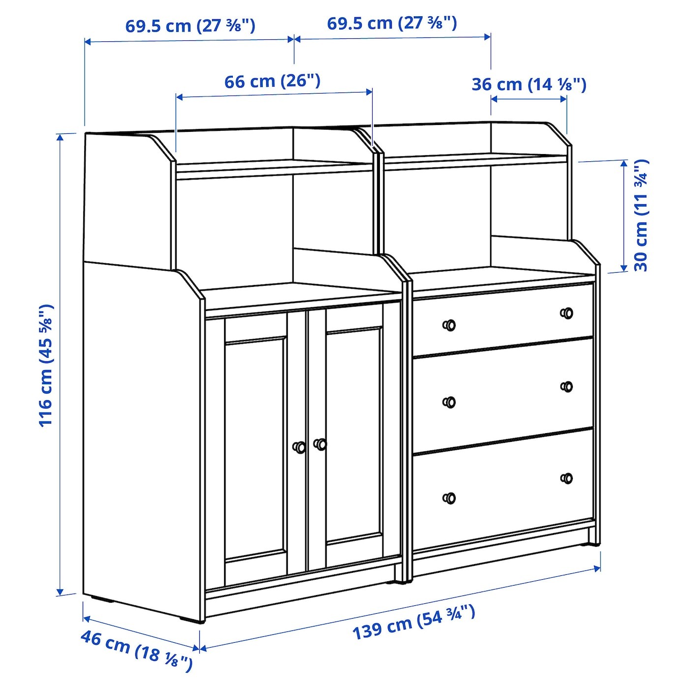 HAUGA Storage combination