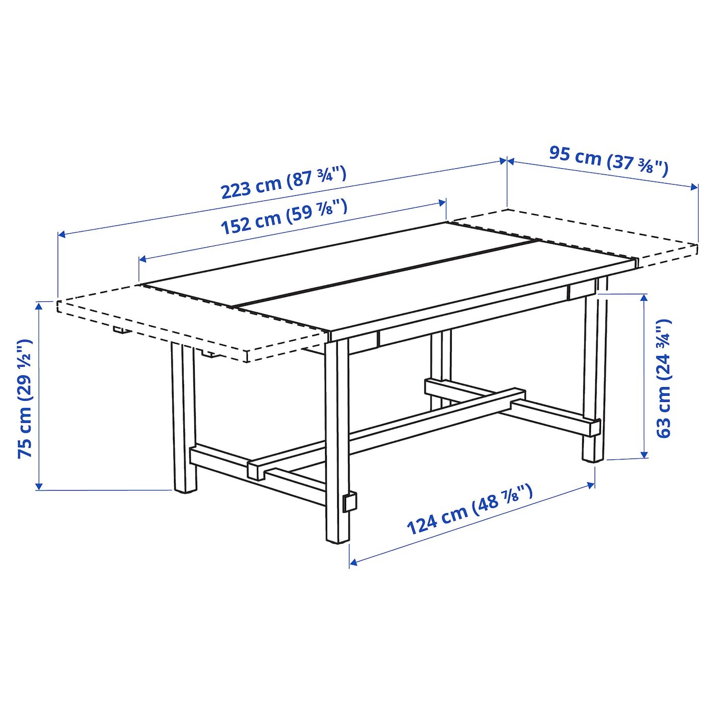 NORDVIKEN Extendable table