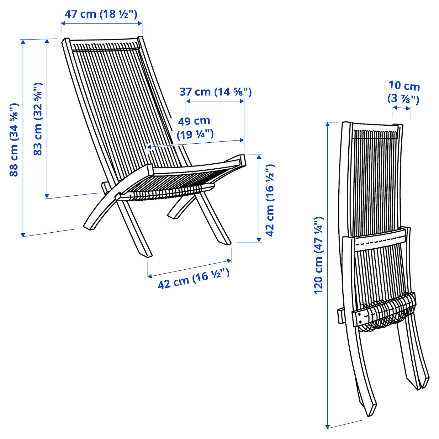 BROMMÖ Lounger, outdoor