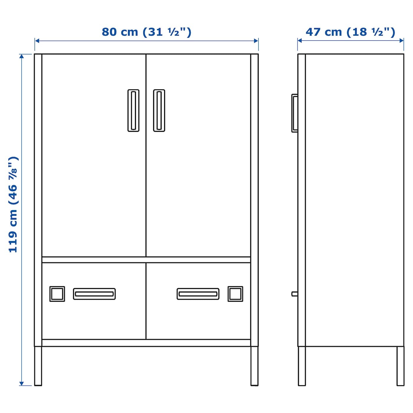 IDÅSEN Cabinet with smart lock