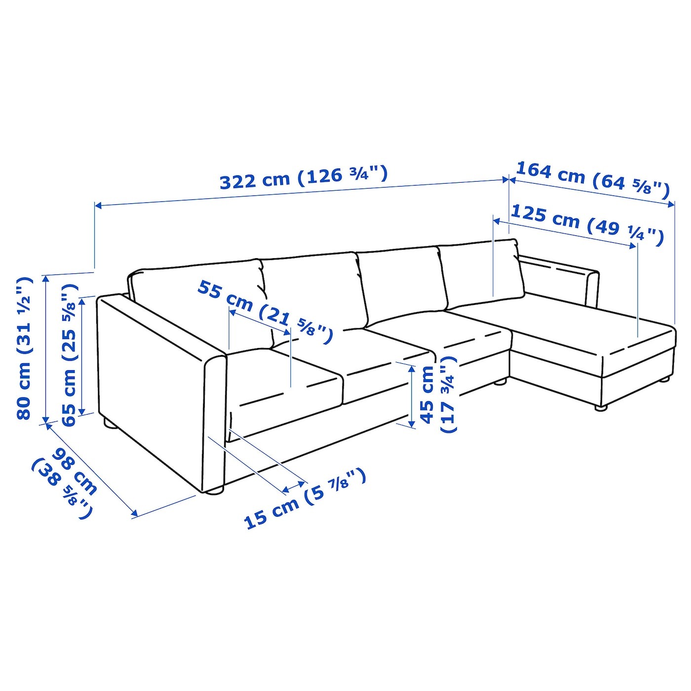 VIMLE 4-seat sofa