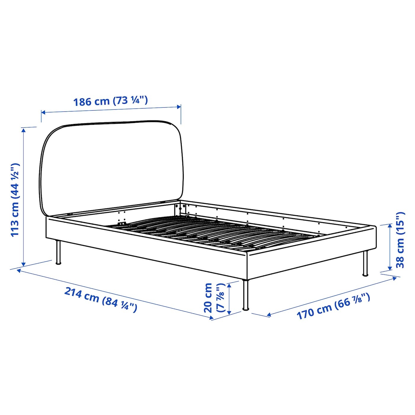 VADHEIM Upholstered bed frame