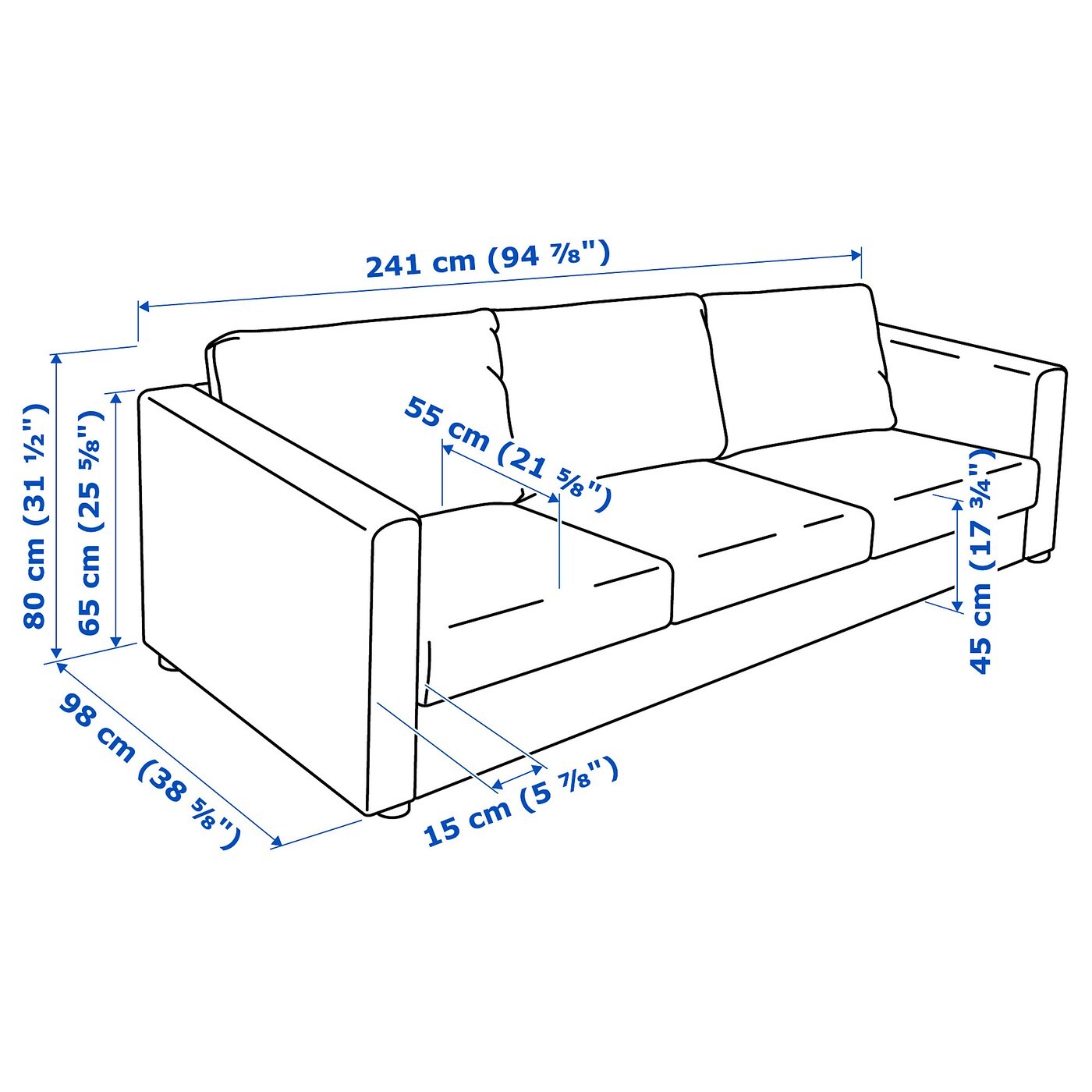 VIMLE 3-seat sofa