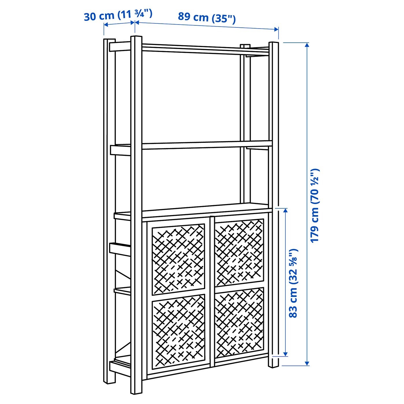 IVAR Shelving unit with doors