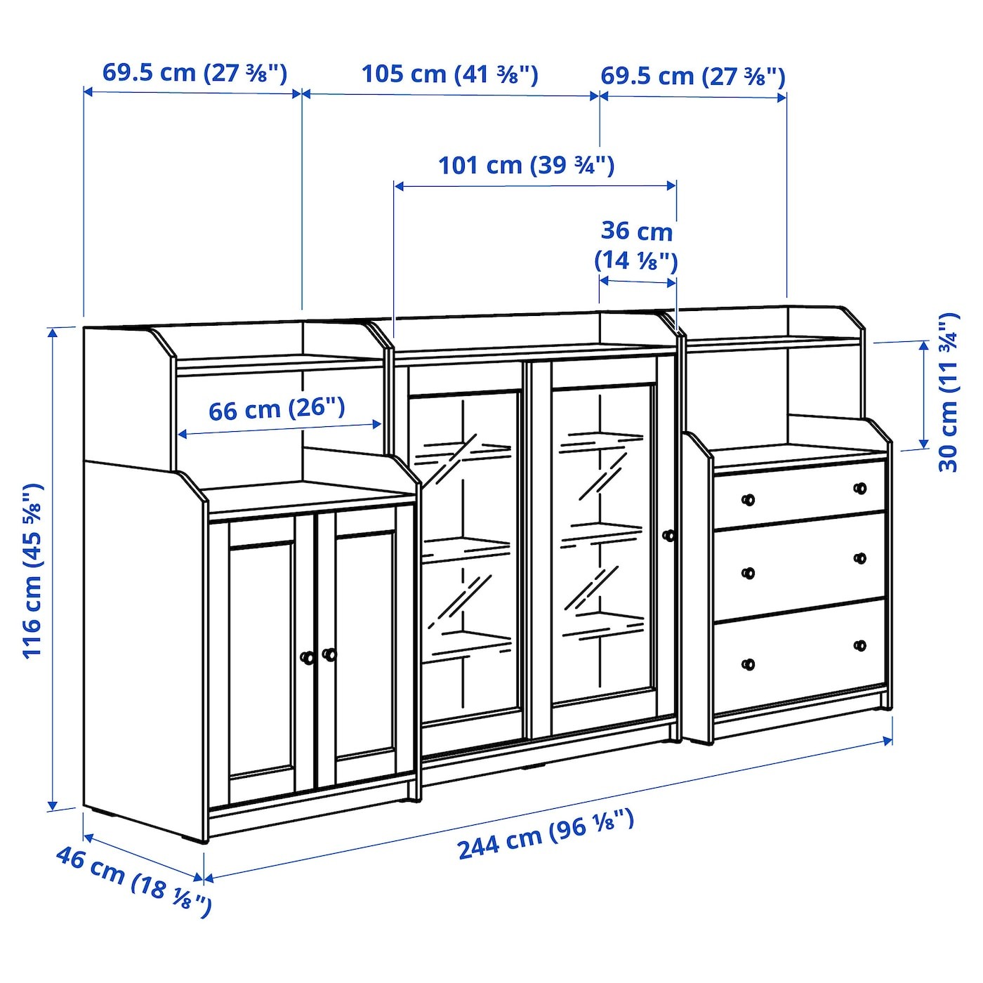 HAUGA Storage combination