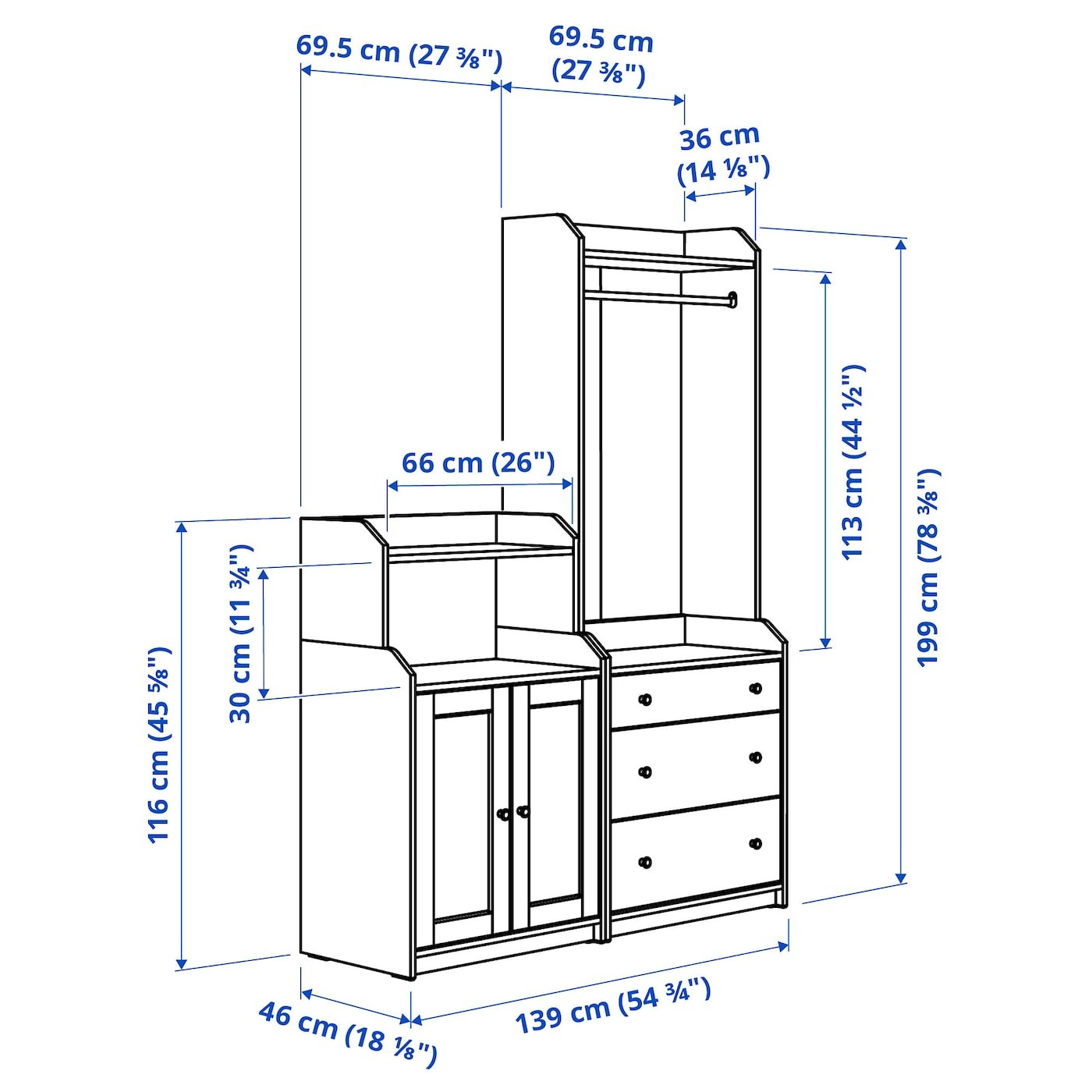 HAUGA Storage combination