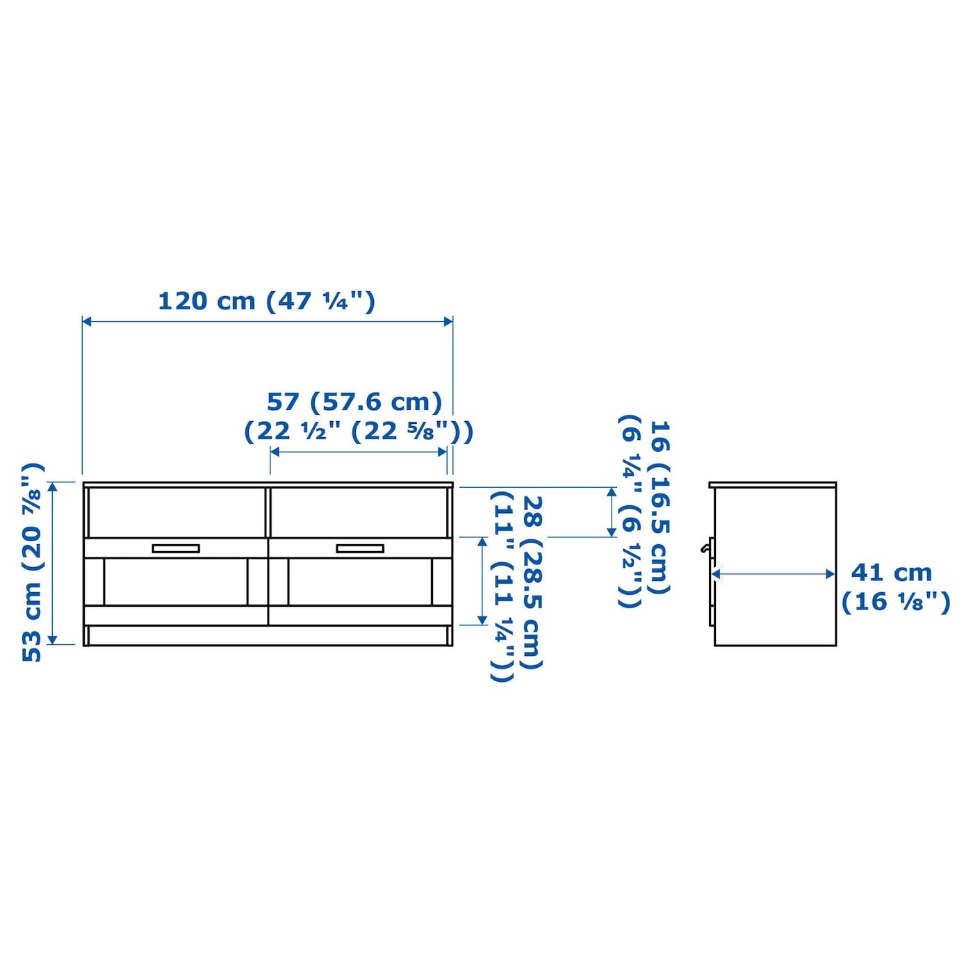 BRIMNES / BURHULT TV storage combination