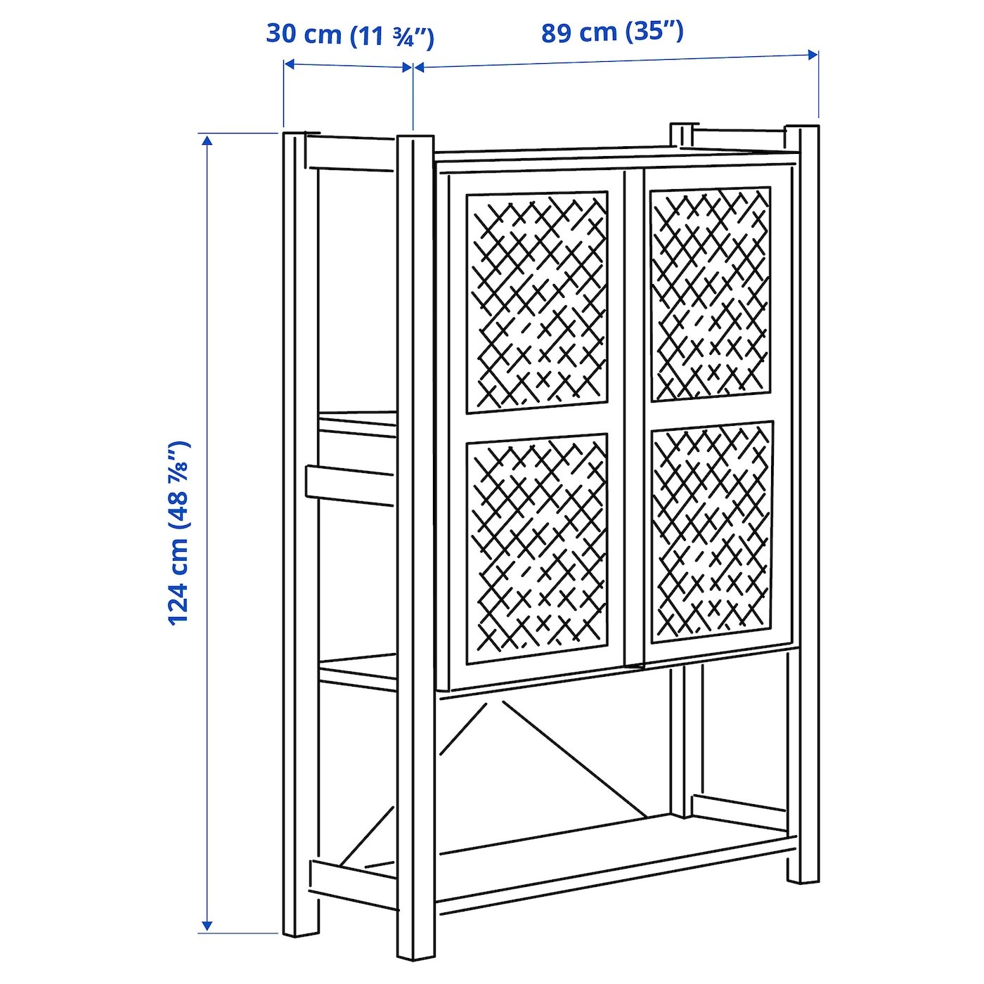 IVAR Shelving unit with doors