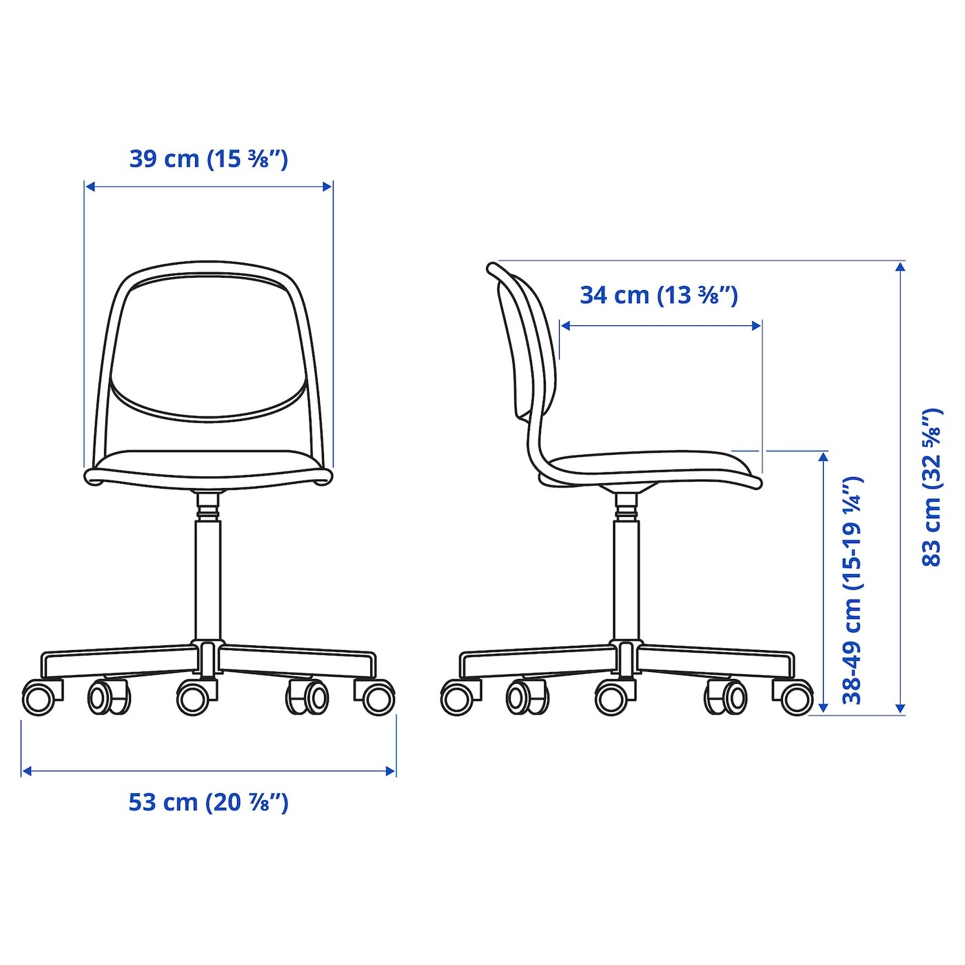 ÖRFJÄLL Children's desk chair