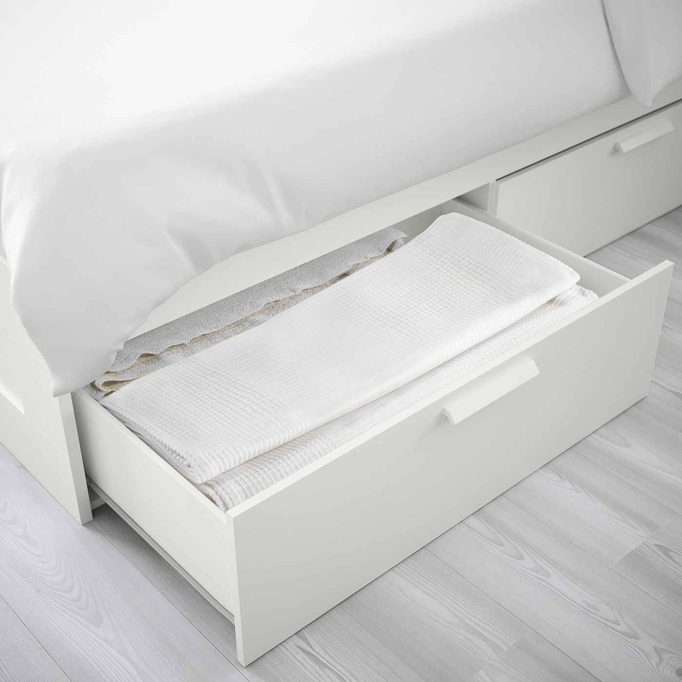 BRIMNES Bed frame with storage