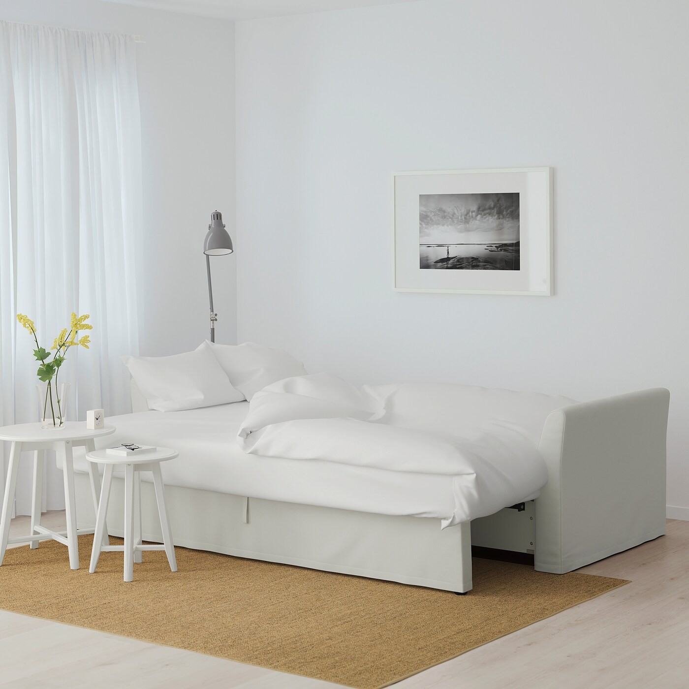 HOLMSUND Three-seat sofa-bed