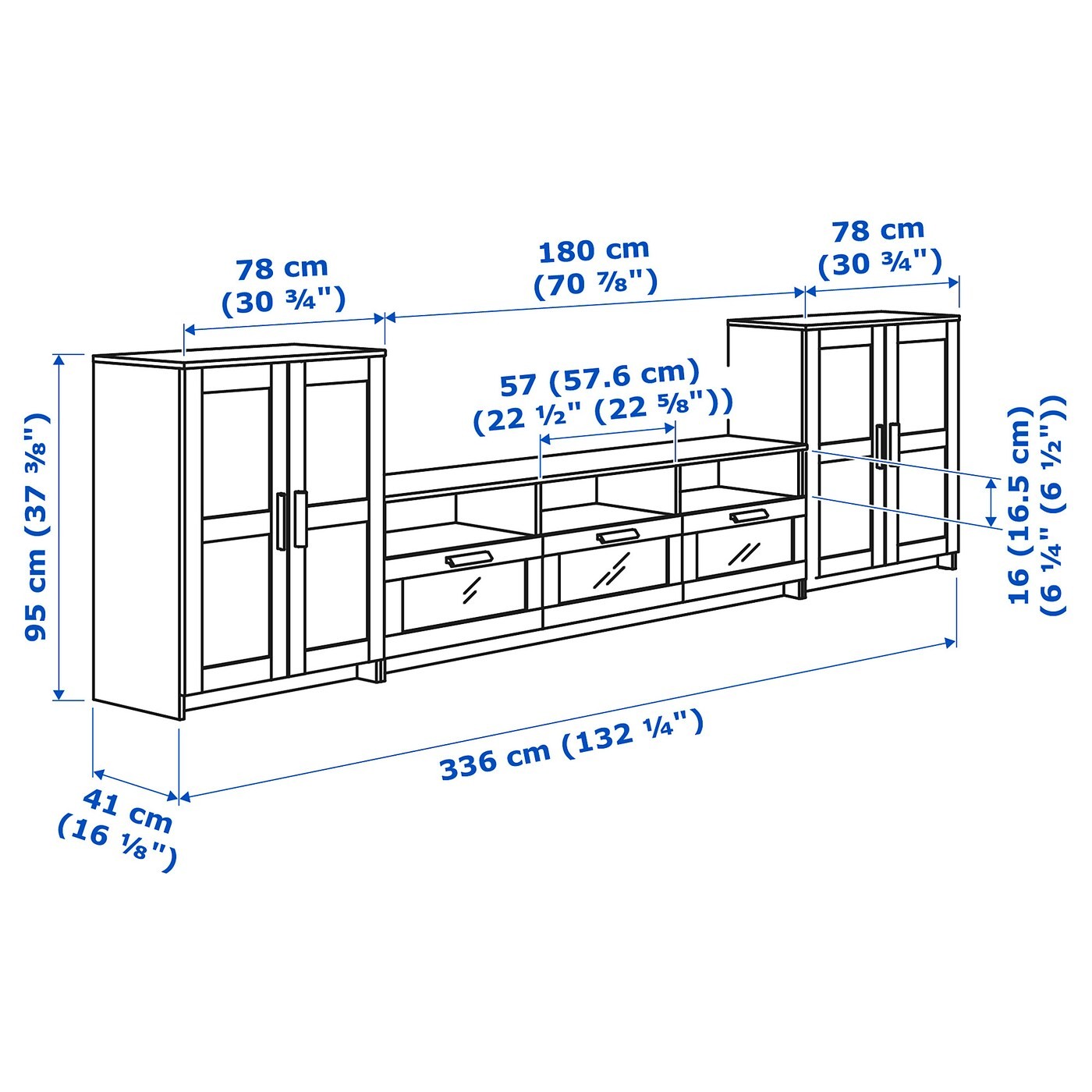 BRIMNES TV storage combination