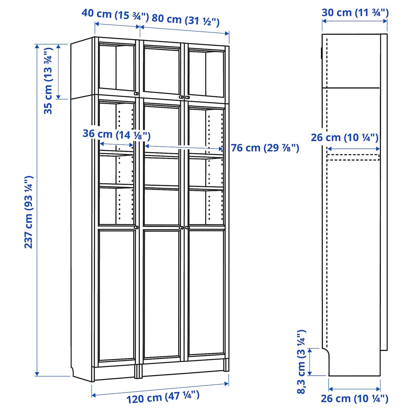 BILLY / OXBERG Bookcase