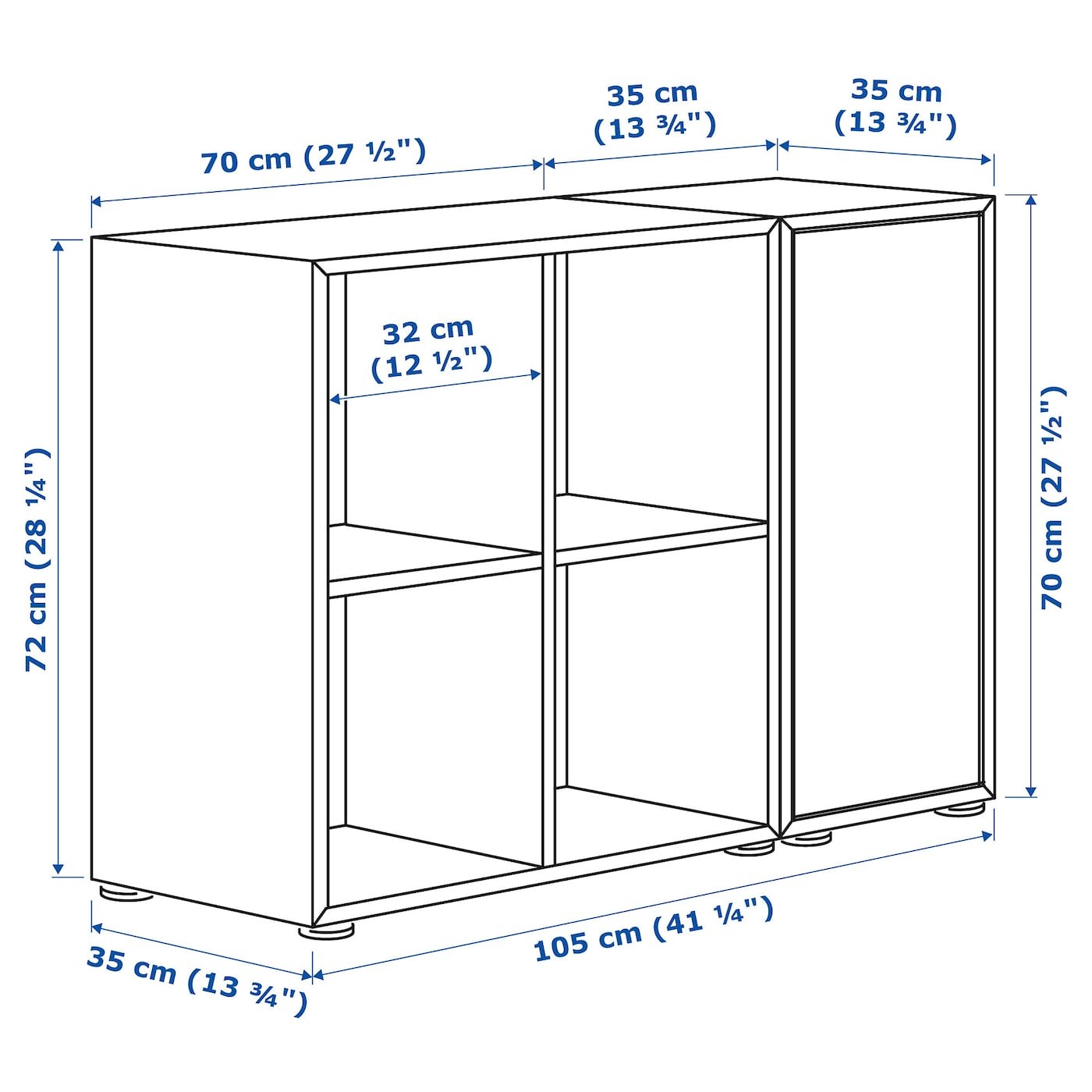 EKET Cabinet combination with feet