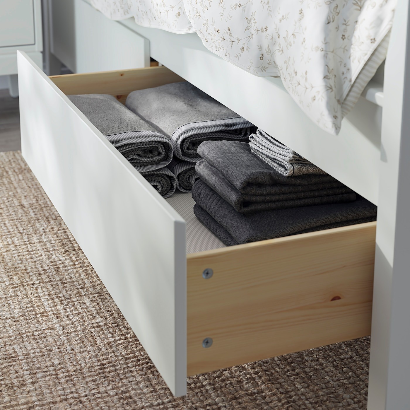 IDANÄS Bed frame with storage