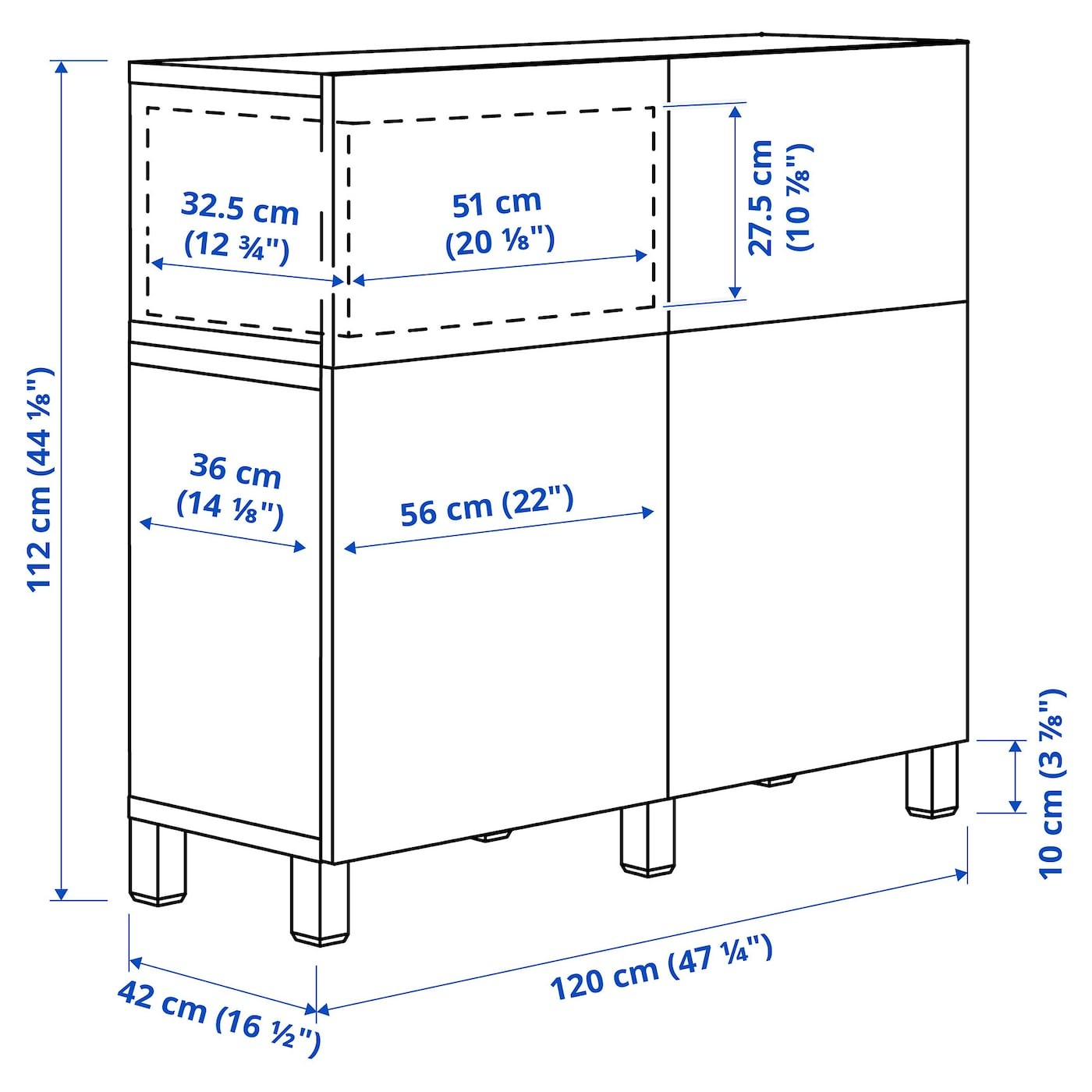 BESTÅ Storage combination w doors/drawers