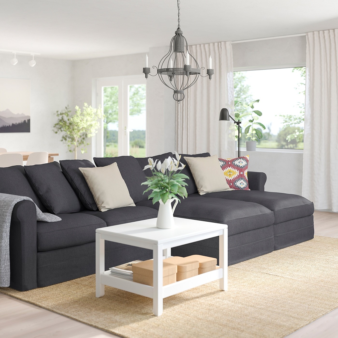 GRÖNLID 4-seat sofa with chaise longues