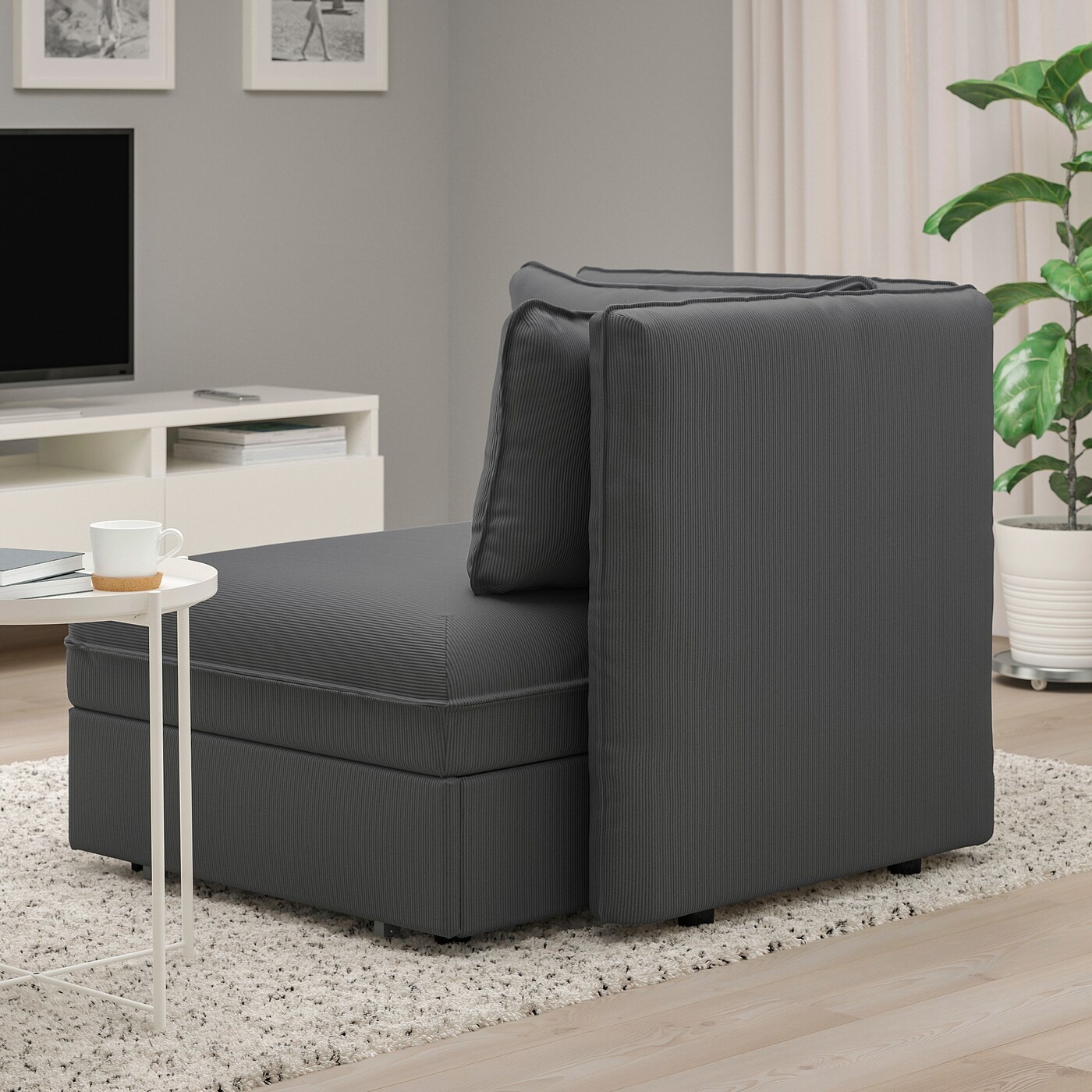 VALLENTUNA Sofa-bed module with backrests