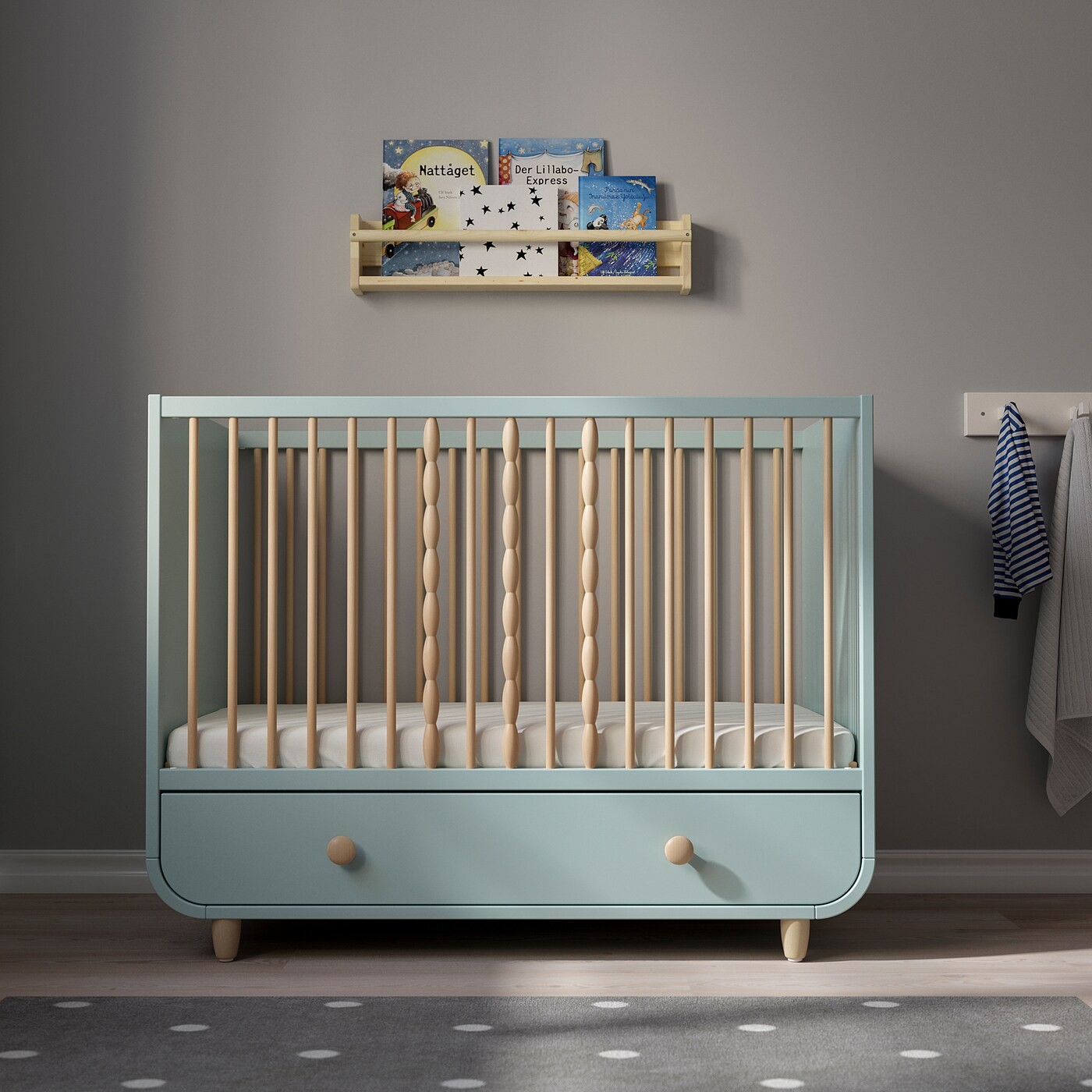 MYLLRA Cot with drawer