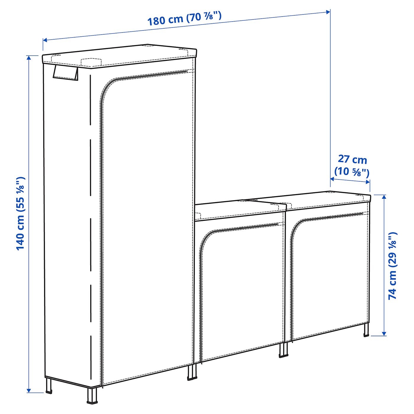 HYLLIS Shelving units with covers