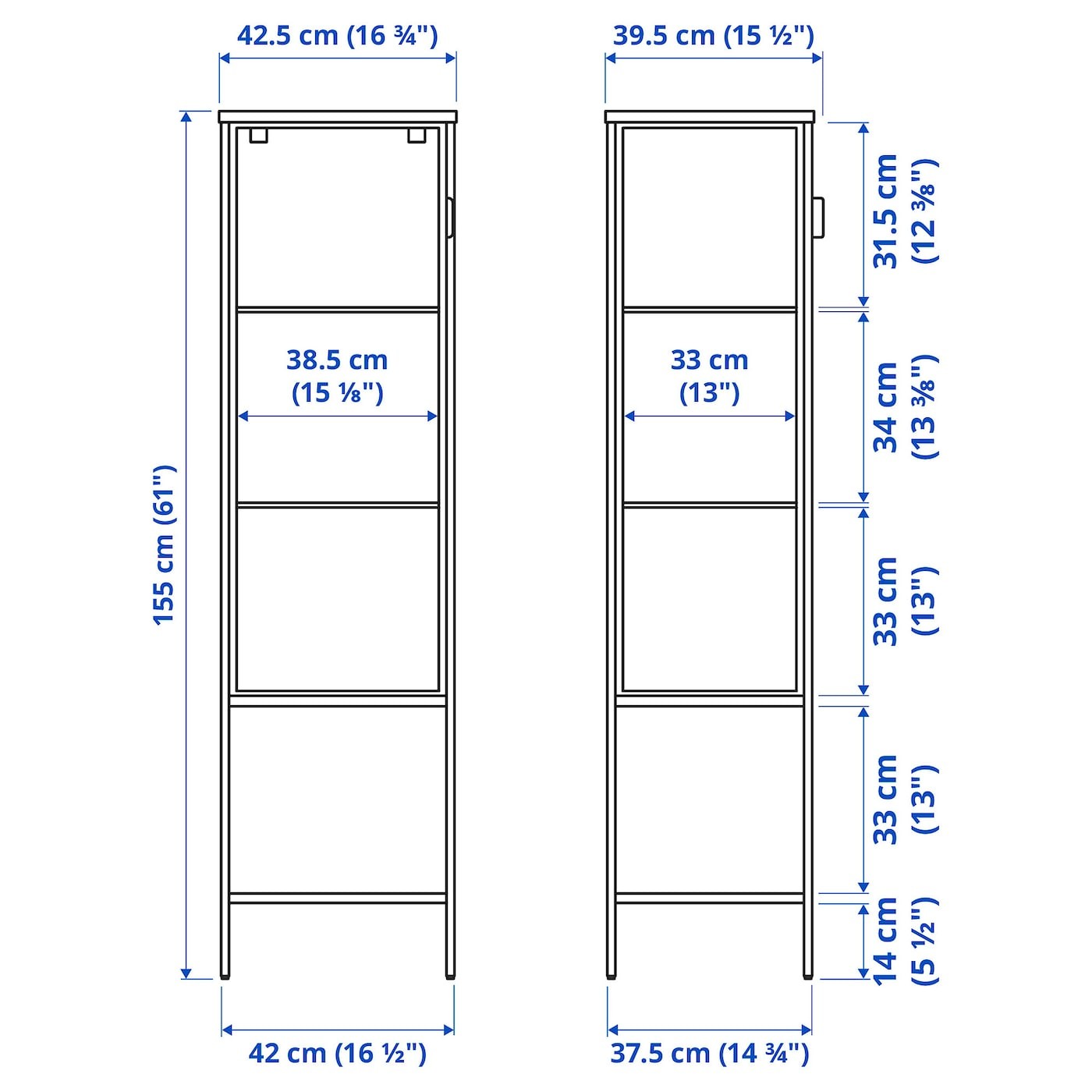 RUDSTA Glass-door cabinet