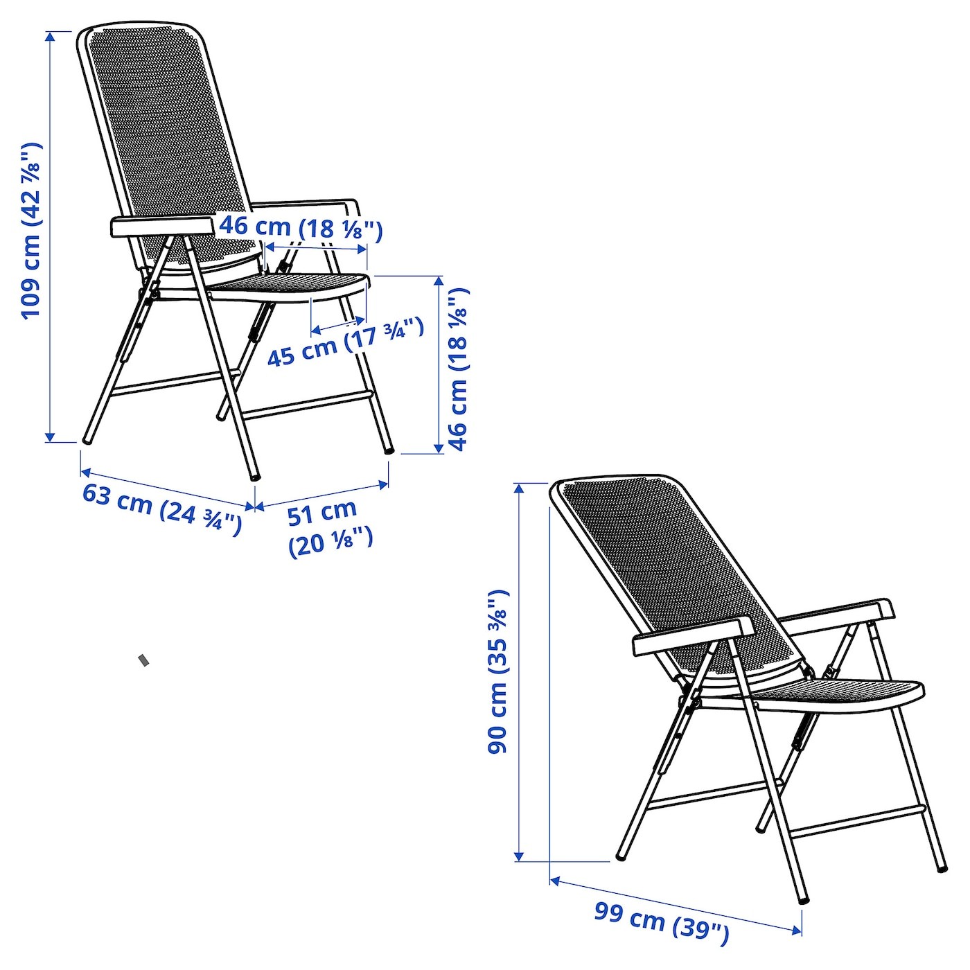 TORPARÖ Reclining chair, outdoor