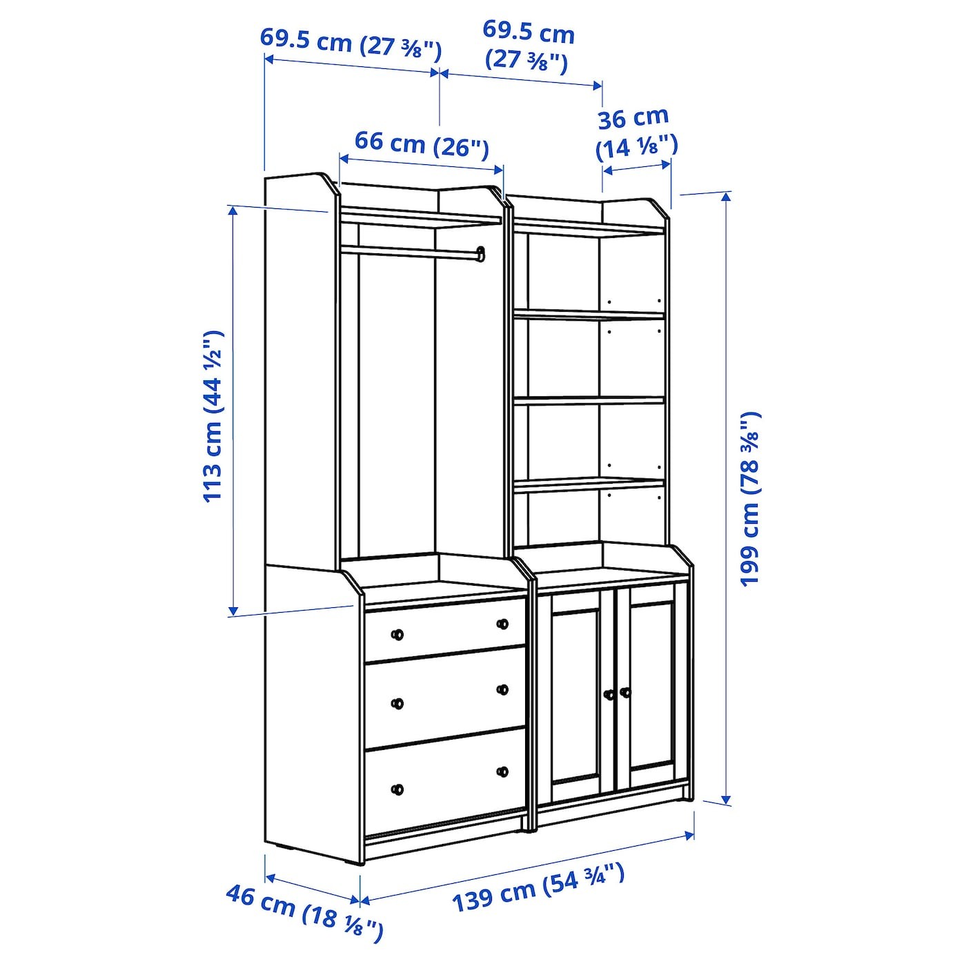 HAUGA Storage combination