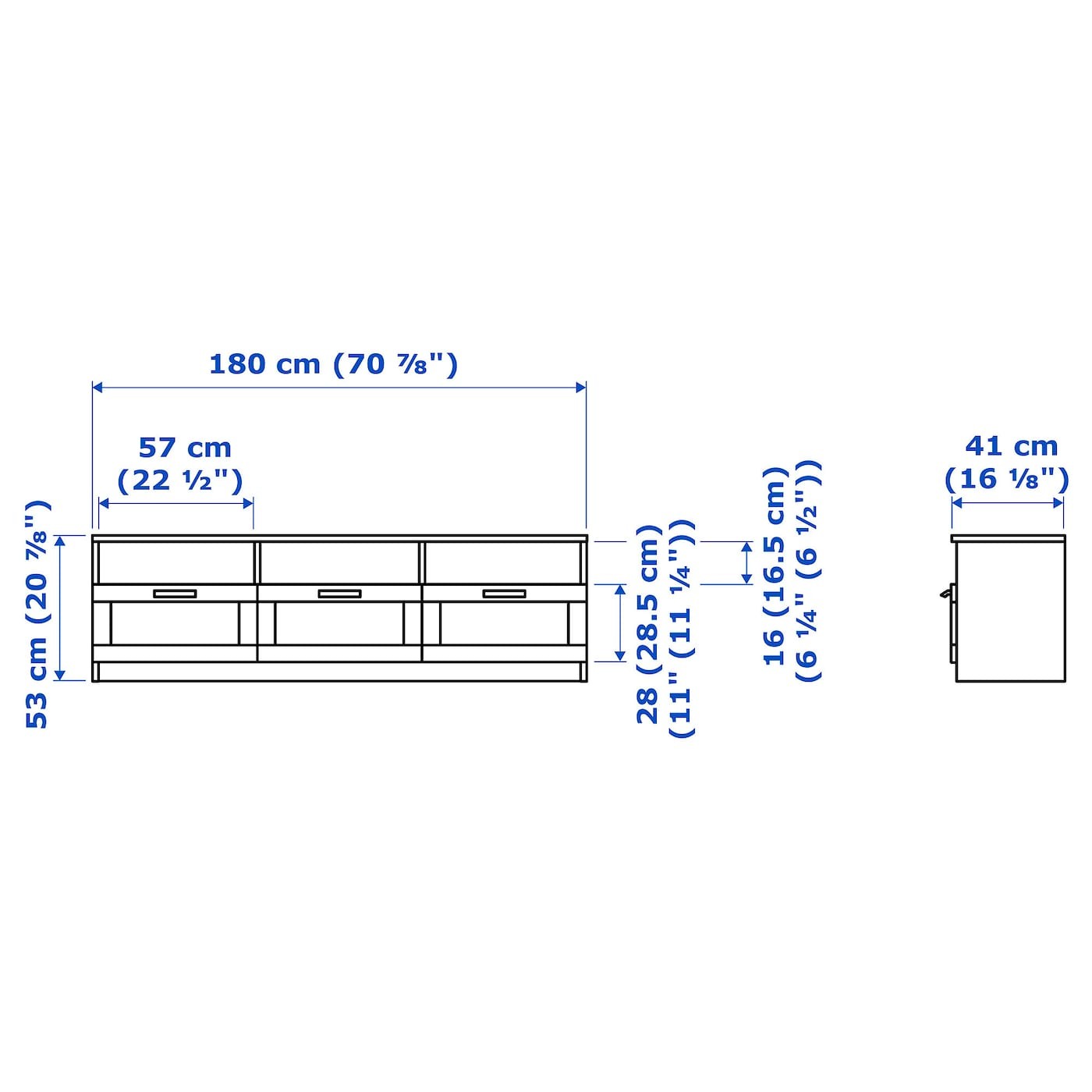 BRIMNES / BURHULT TV storage combination